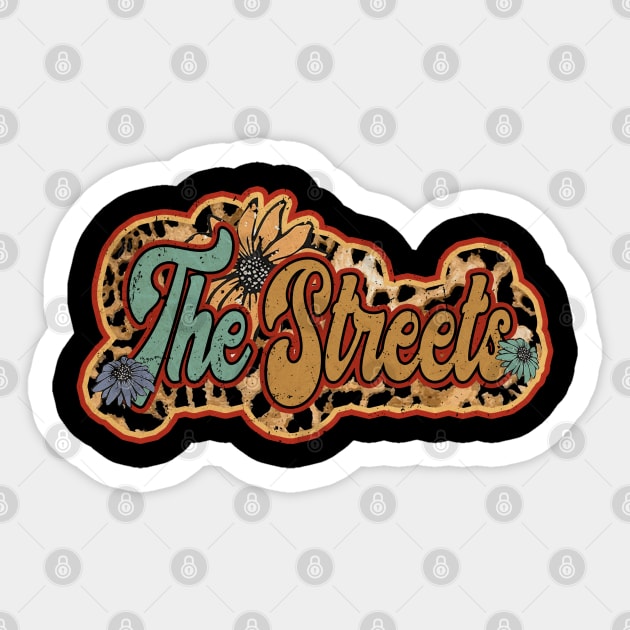 Streets Proud Name Personalized Retro Flowers Beautiful Sticker by BilodeauBlue